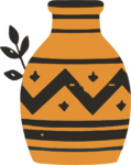 Patterned Vase SVG Rustic Terracotta Vector