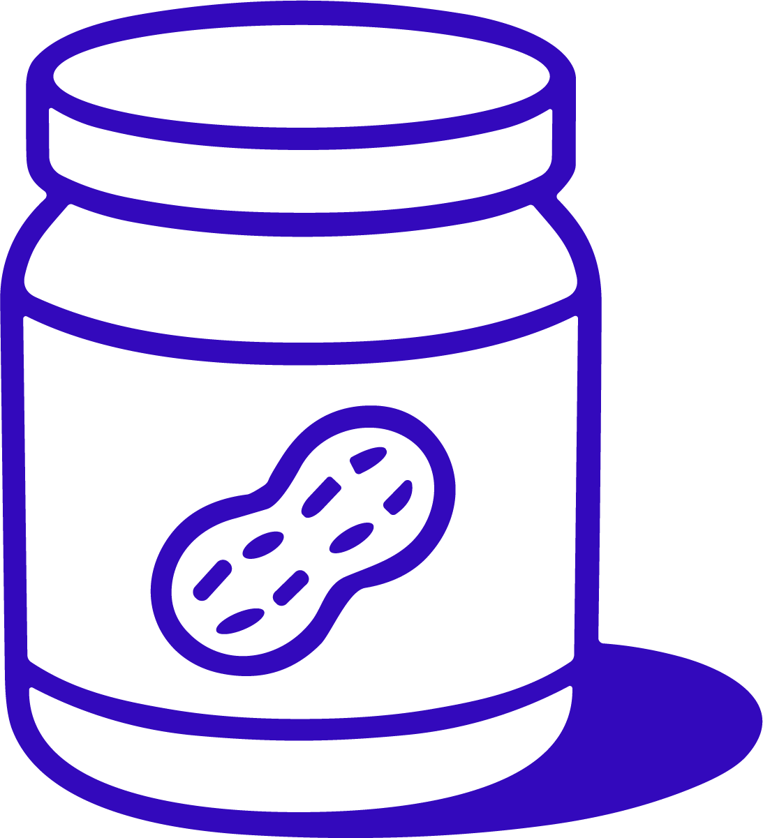 Peanut Butter Jar SVG Bold Outline Vector - Image 1