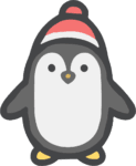 Penguin With Hat SVG Cozy Holiday Vector