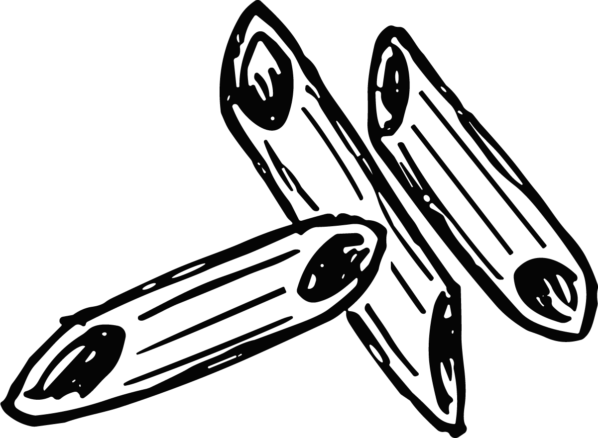 Penne Pasta SVG Bold Sketch Vector - Image 1