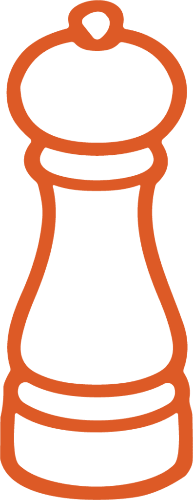 Pepper Mill SVG Bold Orange Outline Vector