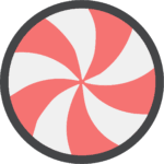 Peppermint Swirl SVG Spinning Candy Vector