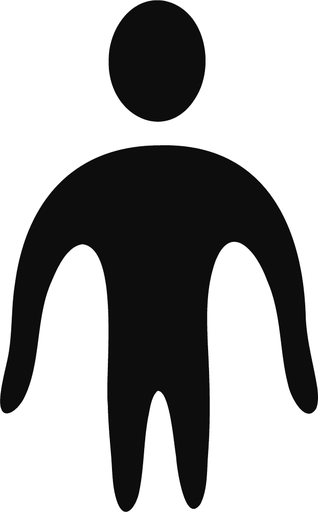 Person Silhouette SVG Bold Vector