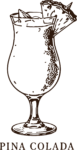 Pina Colada SVG Sketchy Line Vector