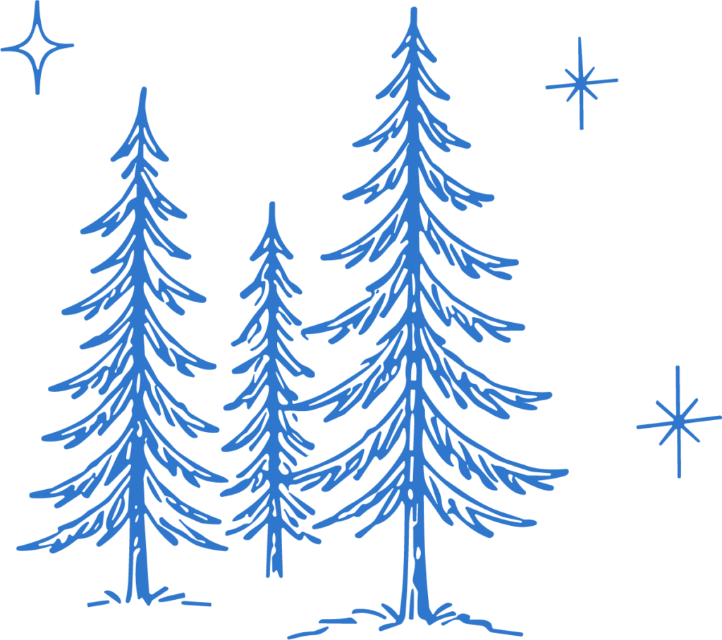 Pine Trees SVG Twinkling Winter Vector