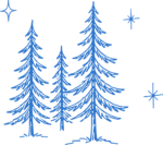 Pine Trees SVG Twinkling Winter Vector