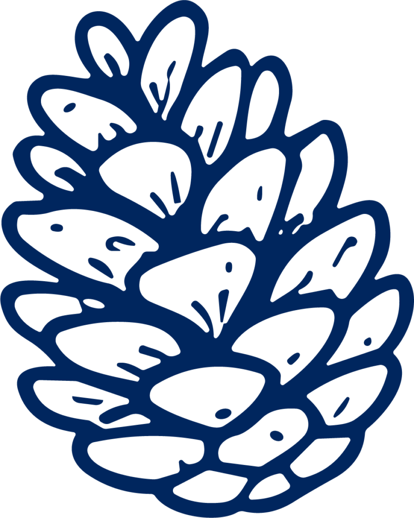Pinecone SVG Bold Outline Vector