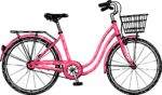Pink Bicycle SVG Sketchy Line Art Vector