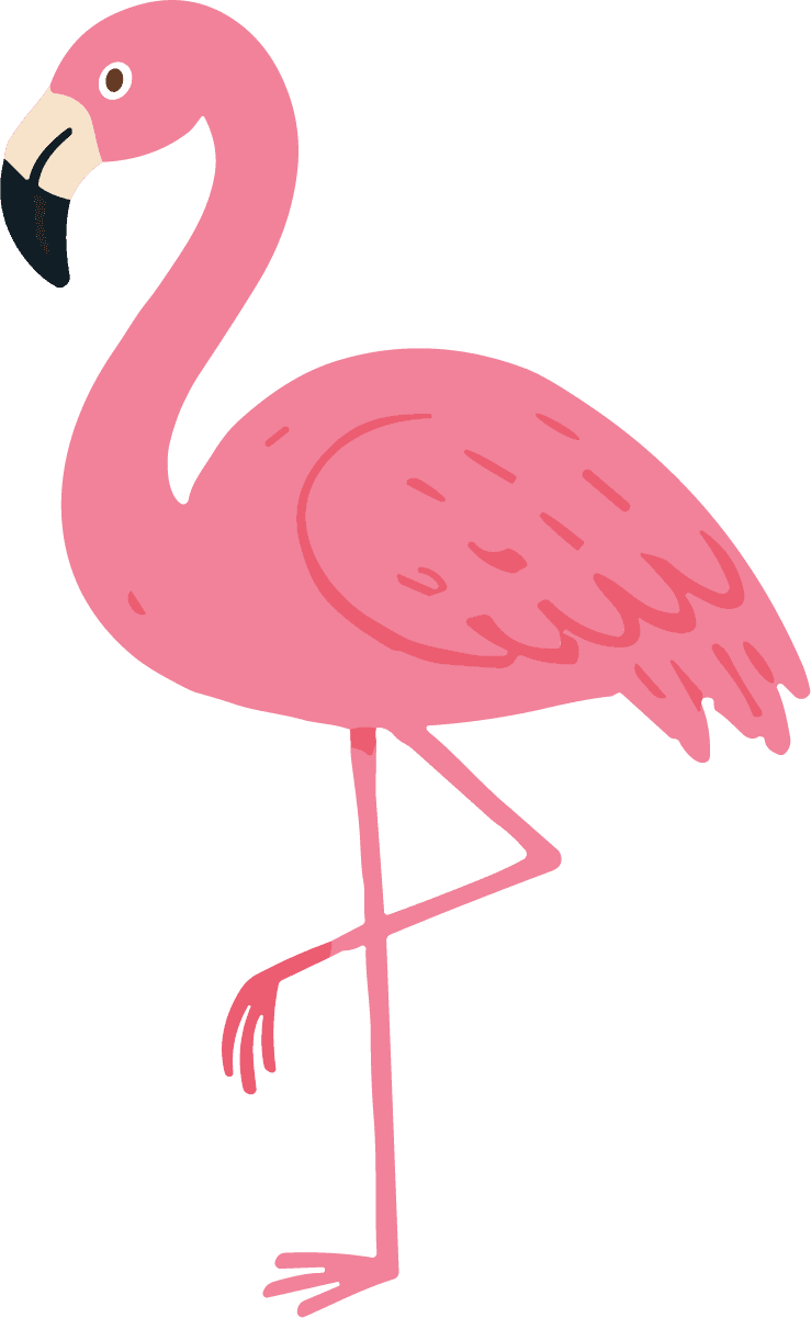 Pink Flamingo SVG Graceful One-Leg Pose Vector - Image 1