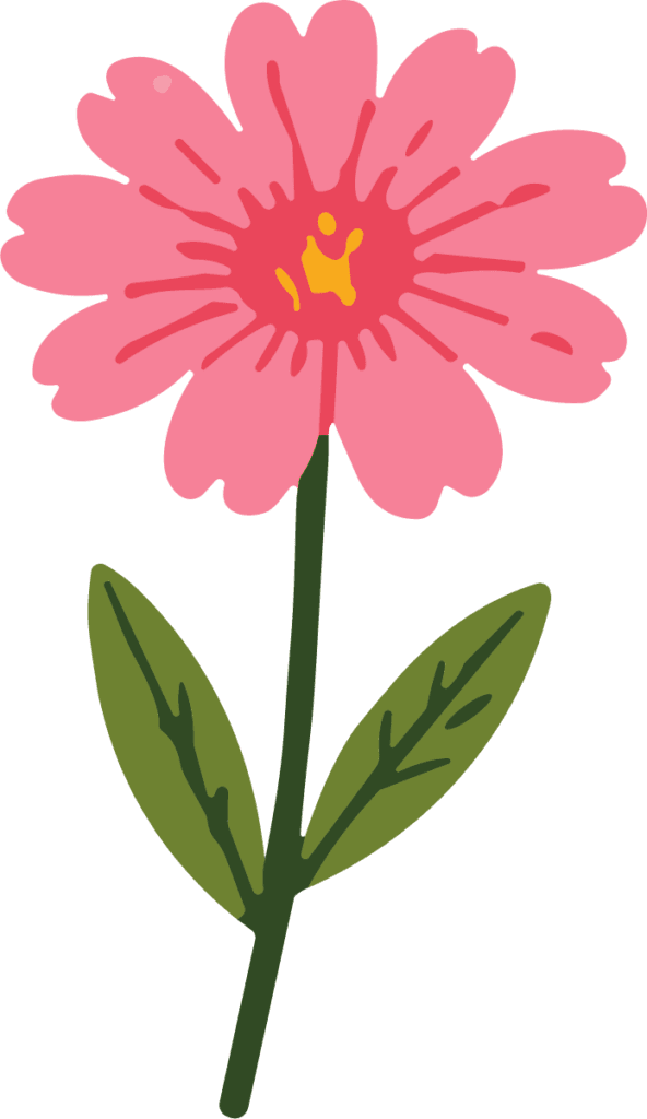 Pink Flower SVG Cheerful Bloom Vector
