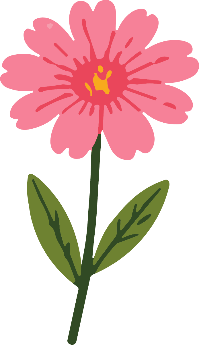 Pink Flower SVG Cheerful Bloom Vector - Image 1