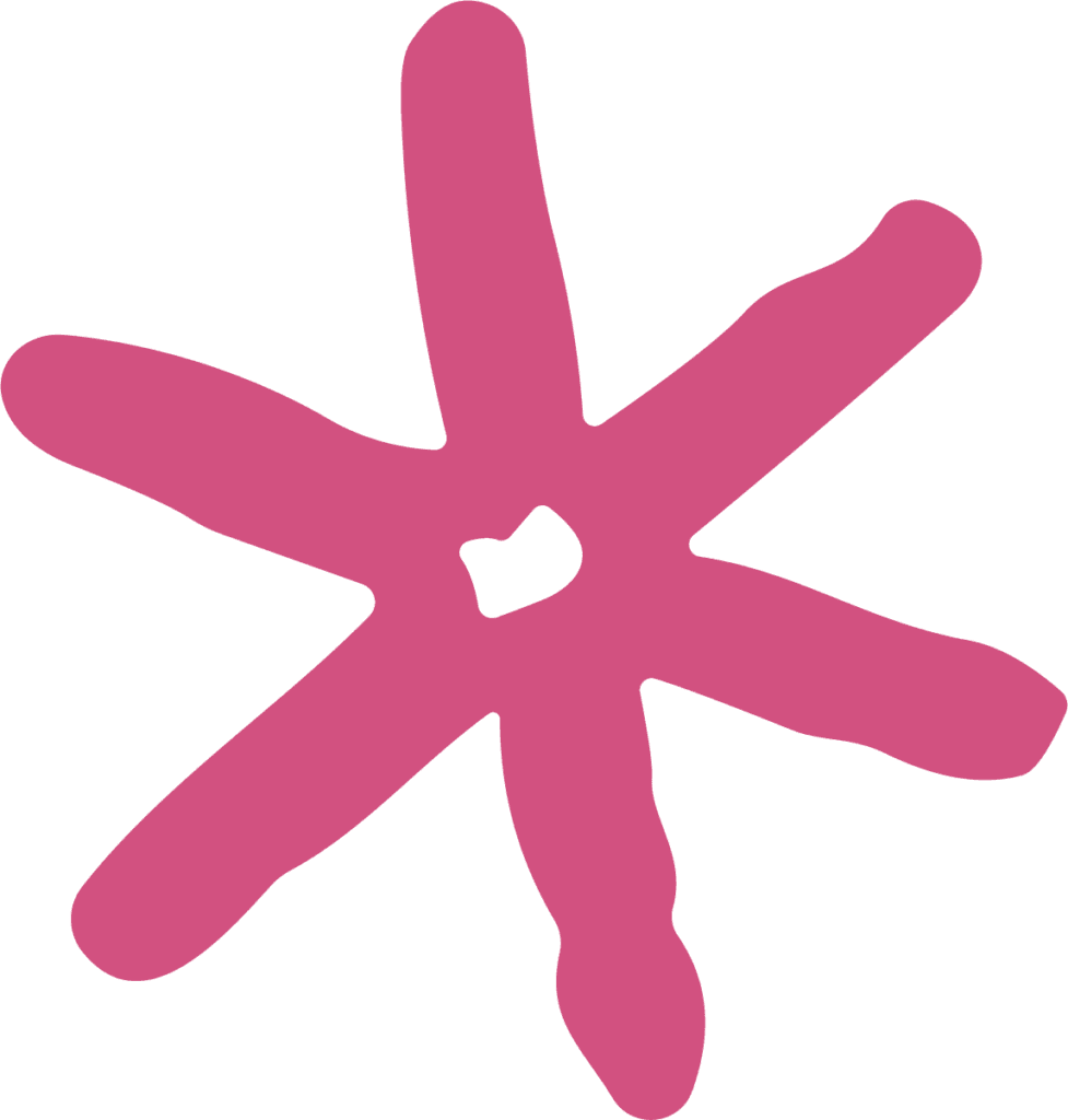 Pink Star Burst SVG Hand-Sketched Vector