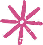 Pink Star Flower SVG Whimsical Burst Vector