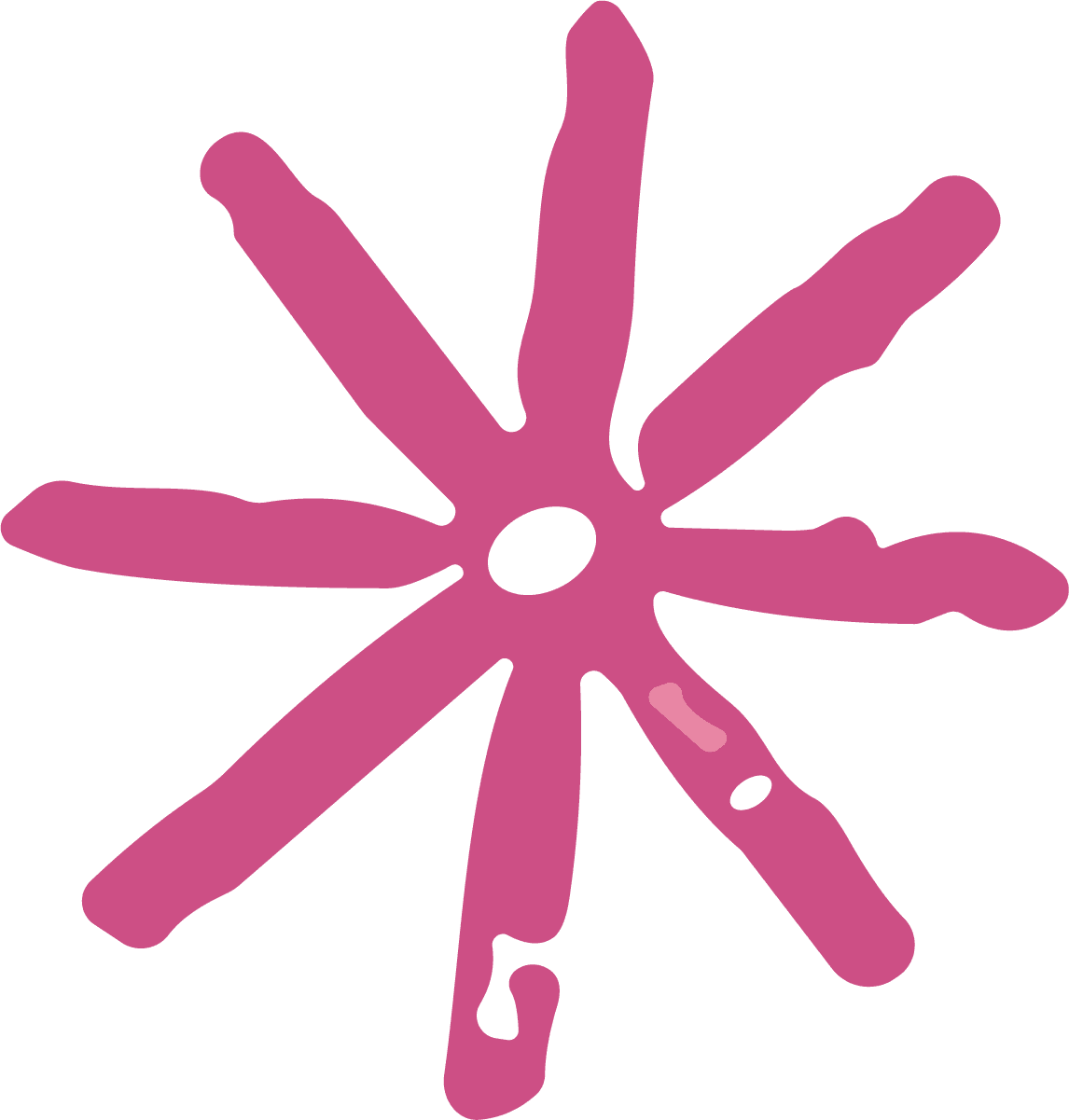 Pink Star Flower SVG Whimsical Burst Vector - Image 1