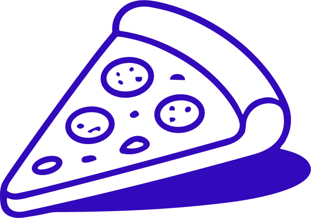 Pizza Slice SVG Bold Outline Vector