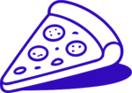 Pizza Slice SVG Bold Outline Vector