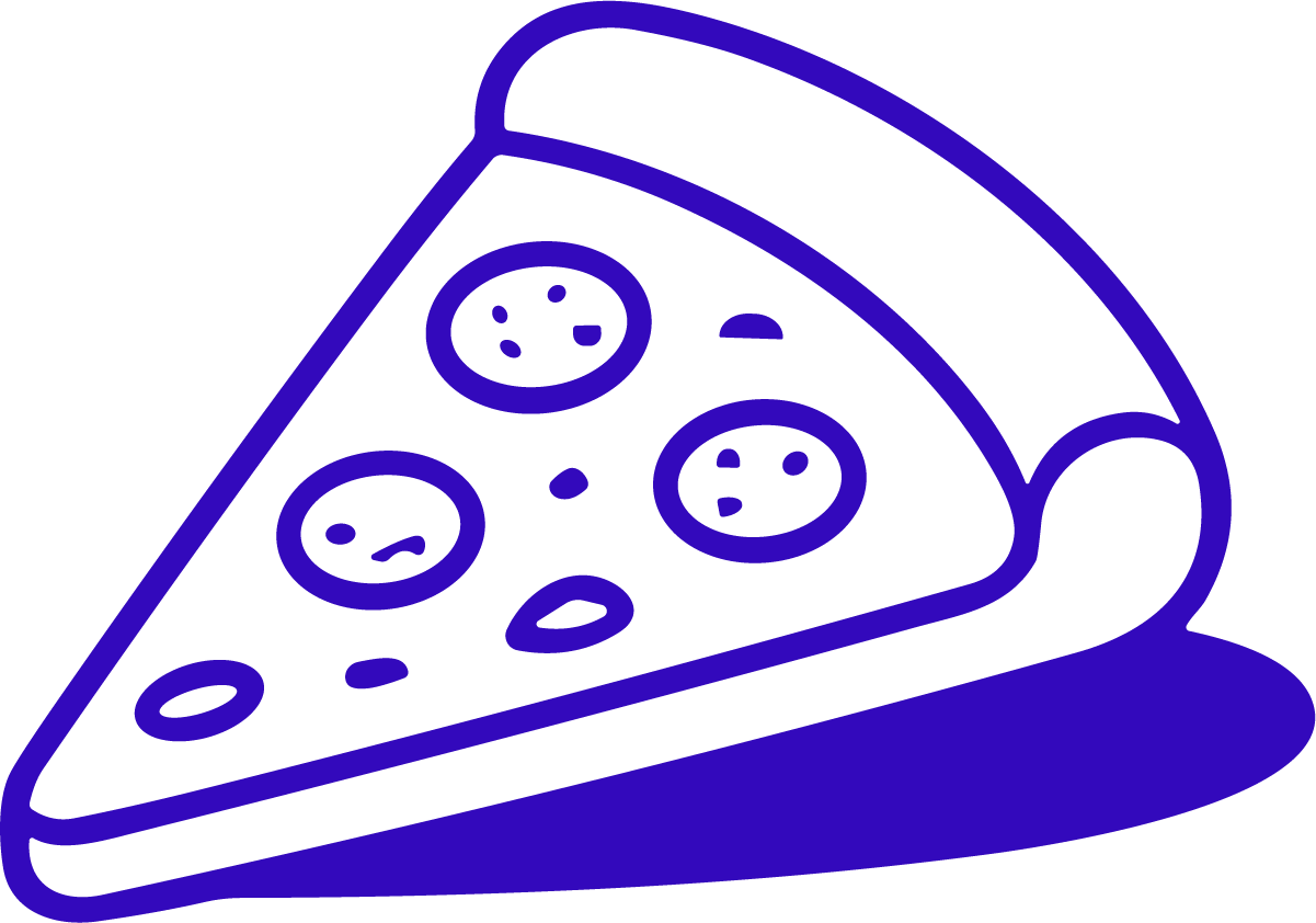 Pizza Slice SVG Bold Outline Vector - Image 1