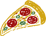 Pizza Slice SVG Rustic Sketch Vector