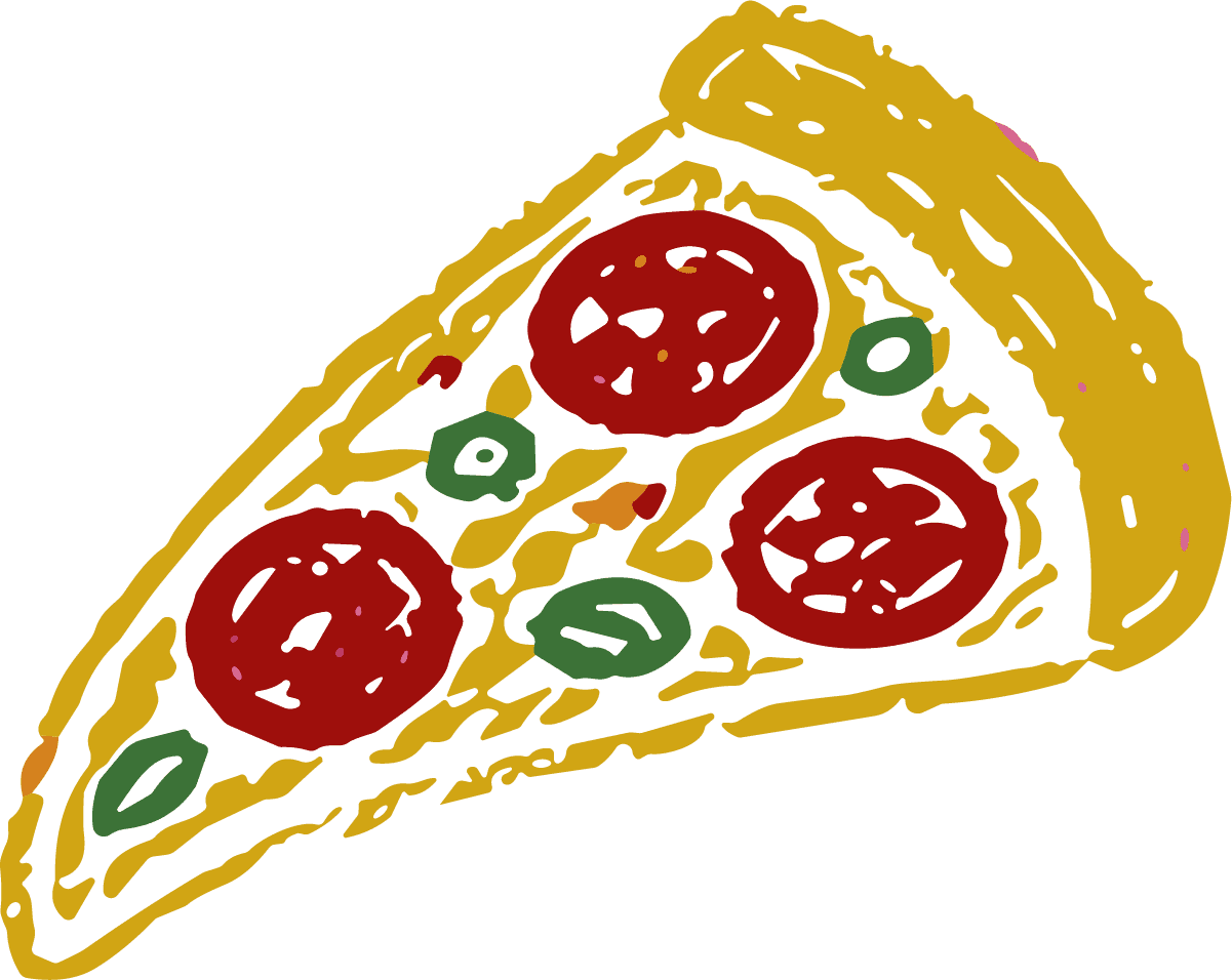 Pizza Slice SVG Rustic Sketch Vector - Image 1