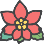Poinsettia Flower SVG Festive Bloom Vector