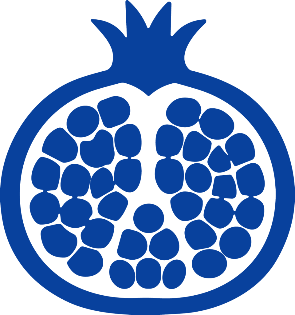 Pomegranate Slice SVG Bold Silhouette Vector