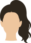 Ponytail Avatar SVG Faceless Portrait Vector