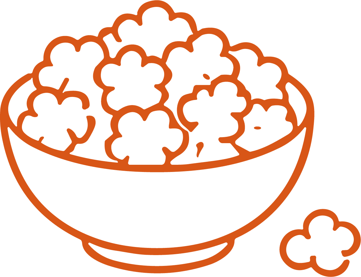 Popcorn Bowl SVG Simple Outline Vector - Image 1