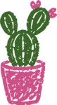 Potted Cactus SVG Whimsical Bloom Vector