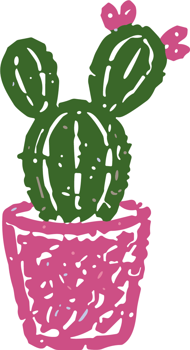 Potted Cactus SVG Whimsical Bloom Vector - Image 1