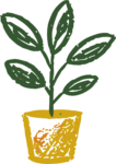Potted Plant SVG Sketchy Foliage Vector