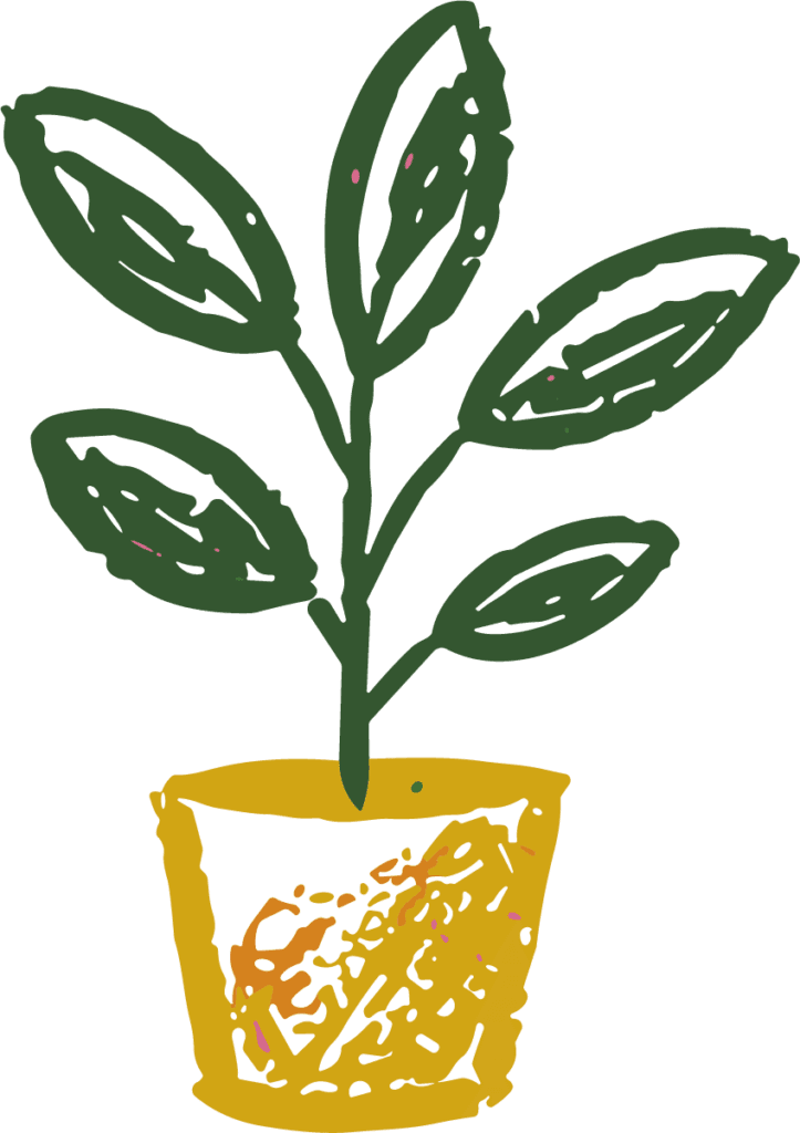 Potted Plant SVG Sketchy Foliage Vector