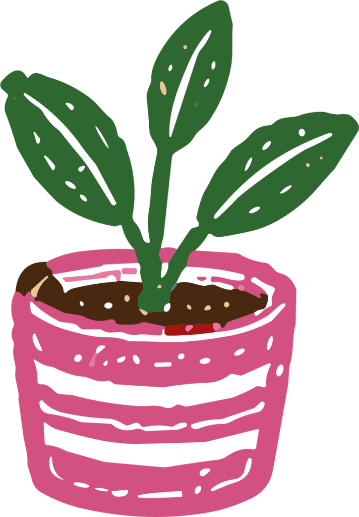 Potted Plant SVG Playful Doodle Vector