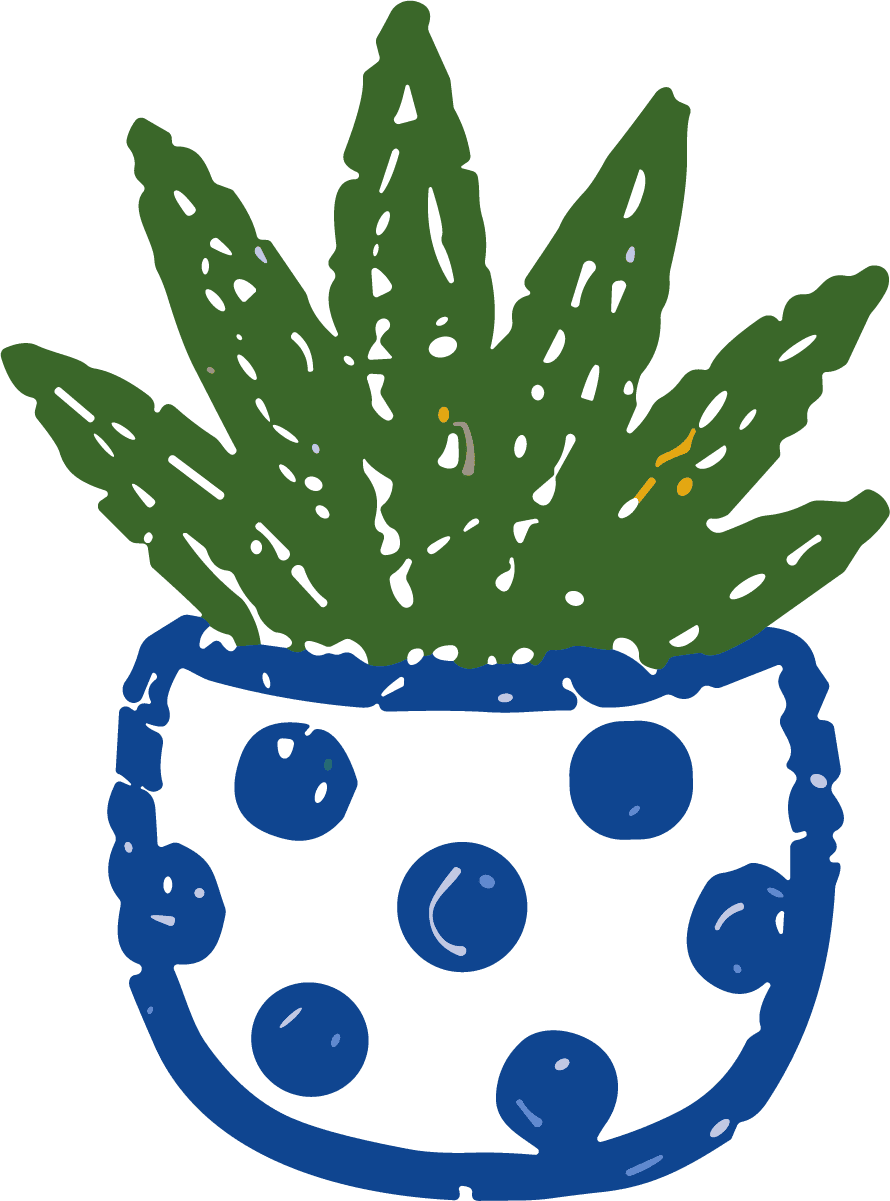 Potted Succulent SVG Playful Polka Dot Vector - Image 1