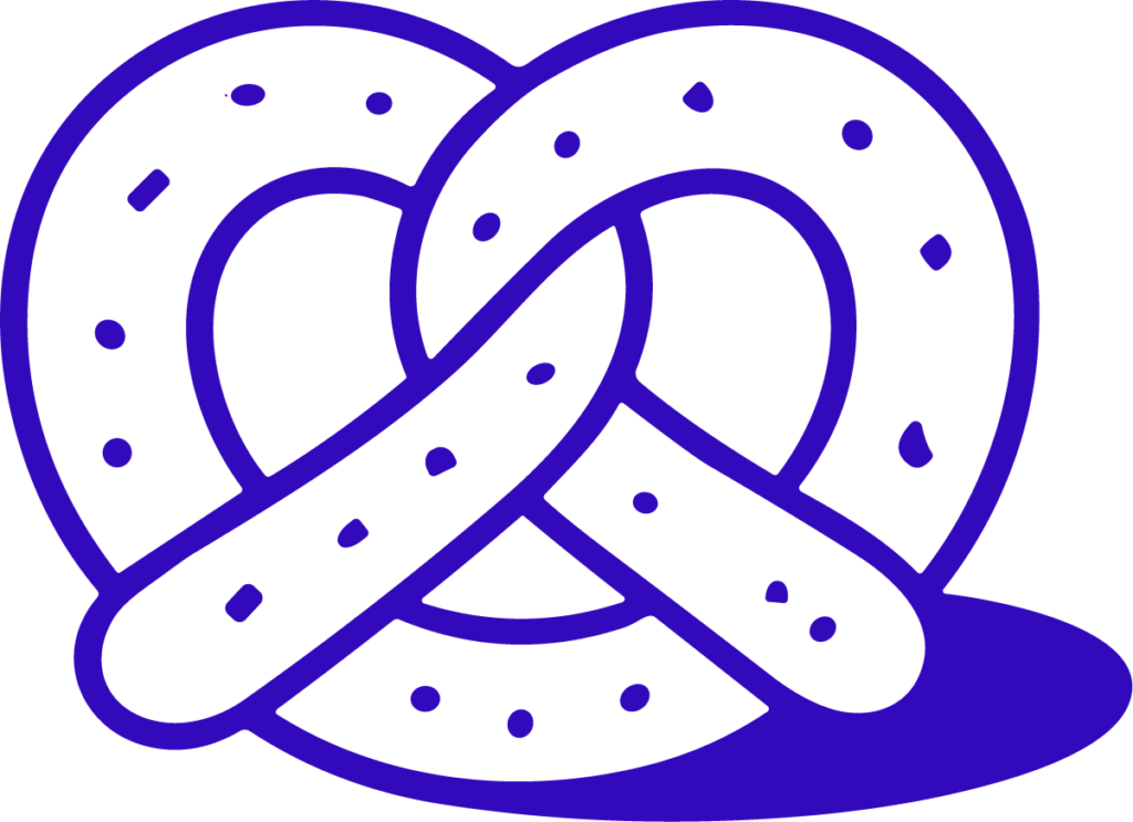 Pretzel SVG Bold Outline Vector