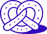 Pretzel SVG Bold Outline Vector