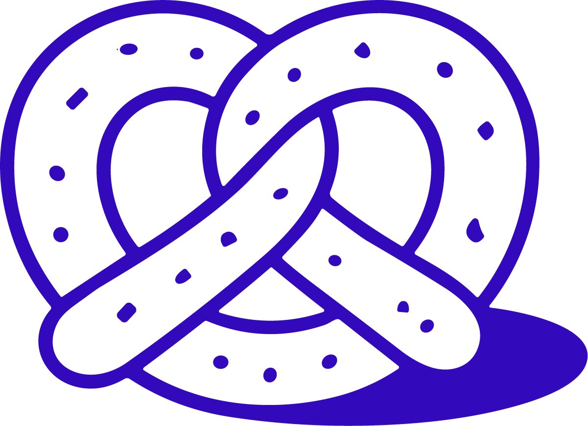 Pretzel SVG Bold Outline Vector - Image 1
