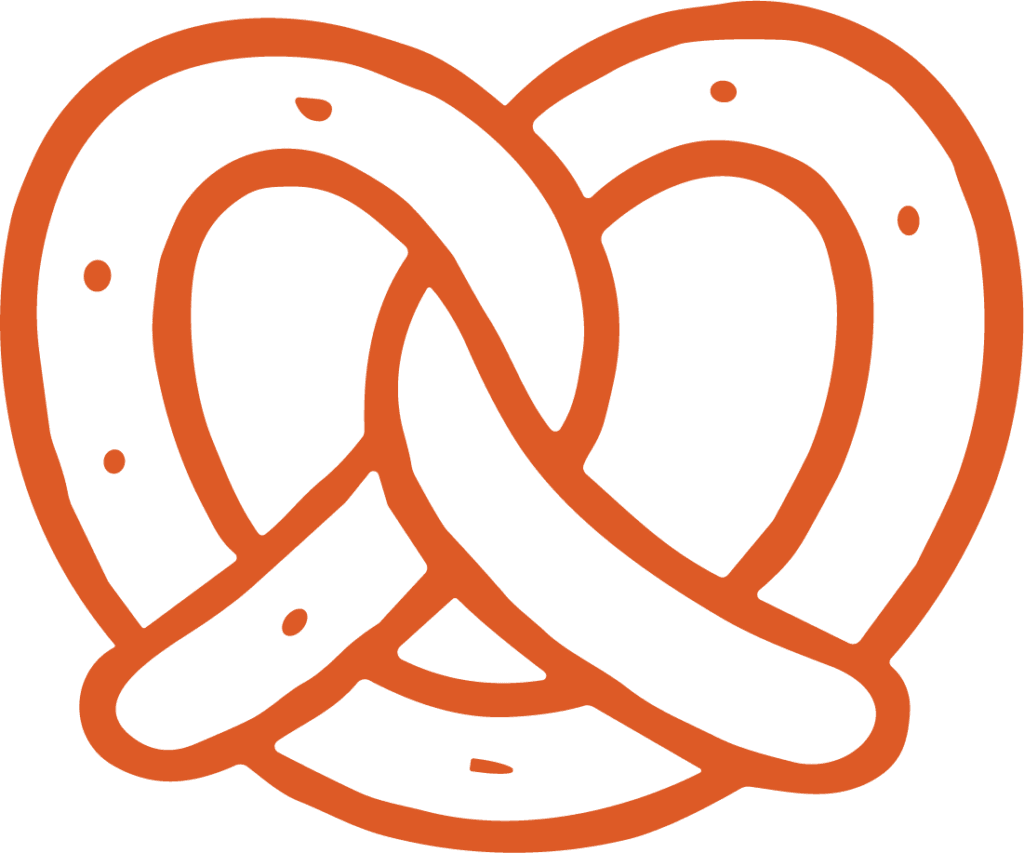 Pretzel SVG Bold Outline Vector
