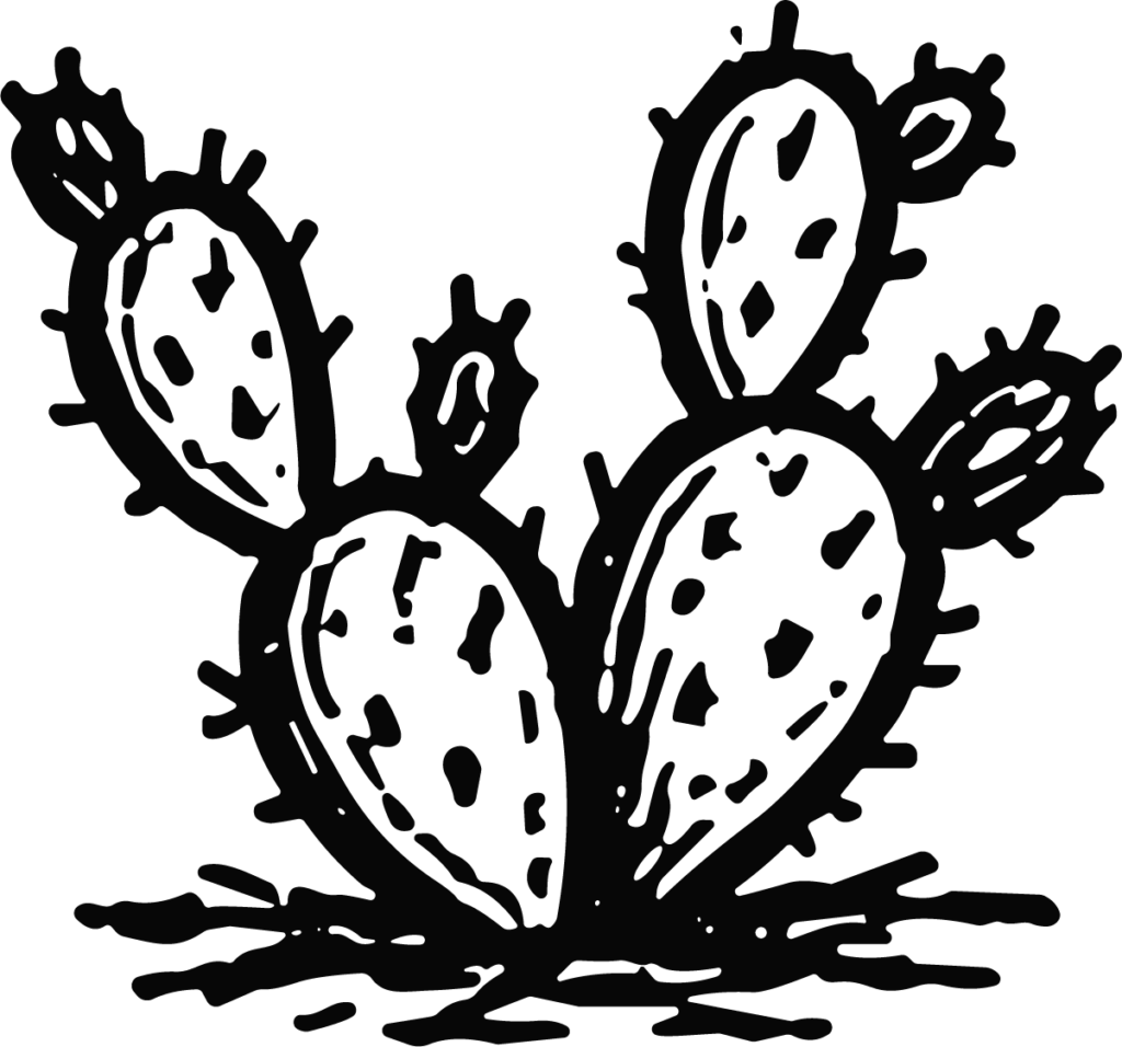 Prickly Pear Cactus SVG Bold Desert Vector