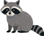 Raccoon SVG Friendly Forest Vector