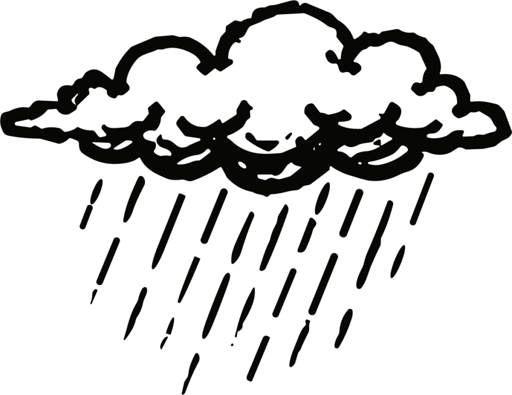 Rain Cloud SVG Bold Sketch Vector