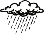 Rain Cloud SVG Bold Sketch Vector