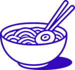 Ramen Bowl SVG Bold Outline Vector
