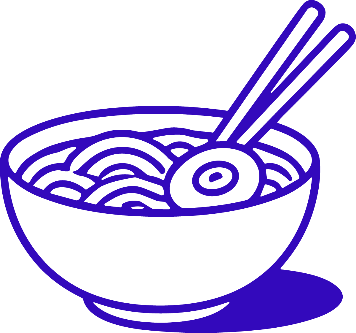 Ramen Bowl SVG Bold Outline Vector - Image 1
