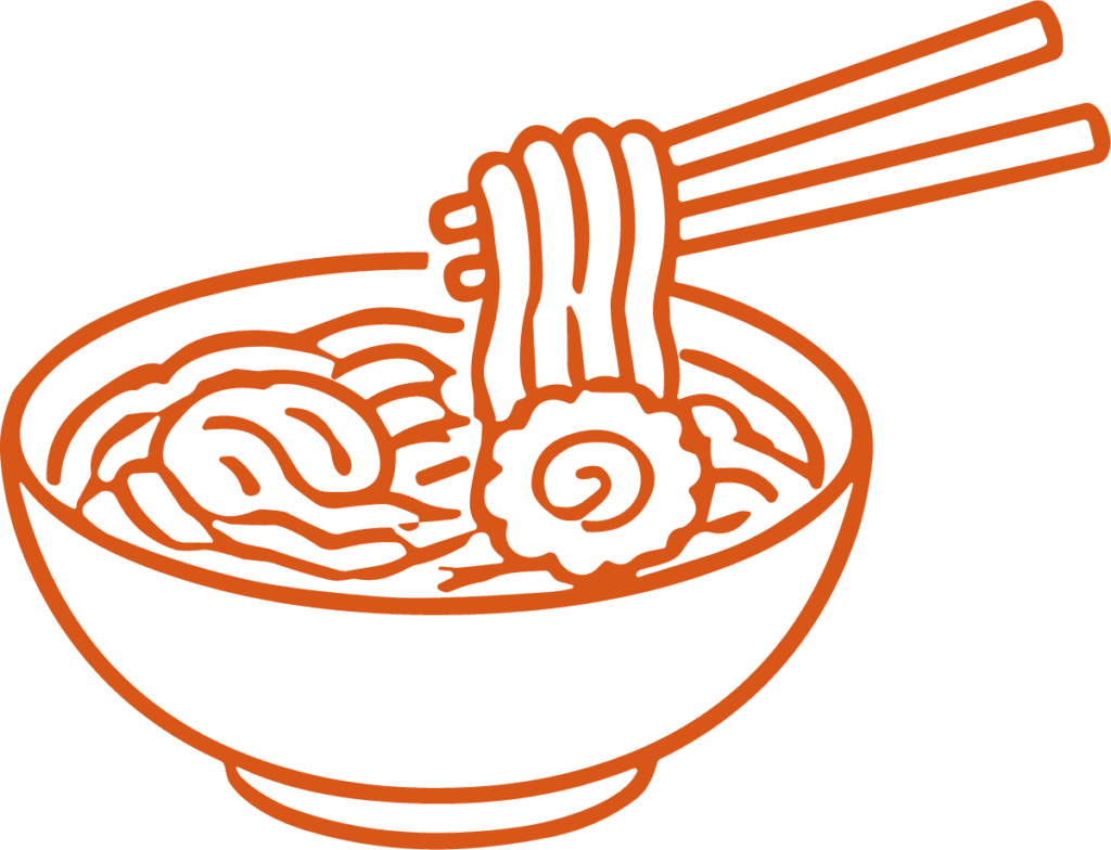 Ramen Bowl SVG Bold Outline Vector