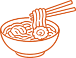 Ramen Bowl SVG Bold Outline Vector