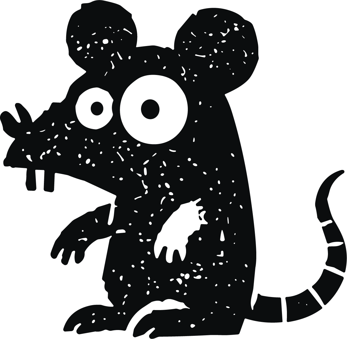 Rat SVG Grungy Textured Vector - Image 1
