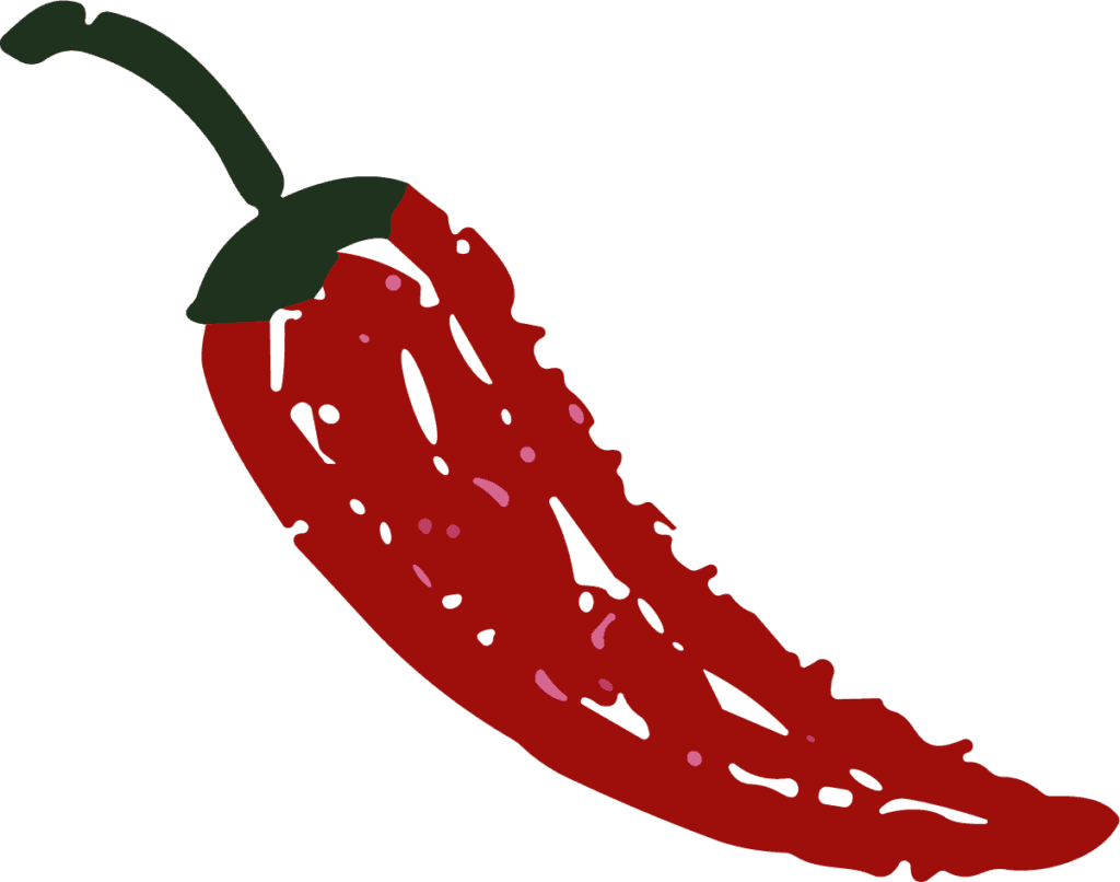 Red Chili Pepper SVG Rustic Painted Vector