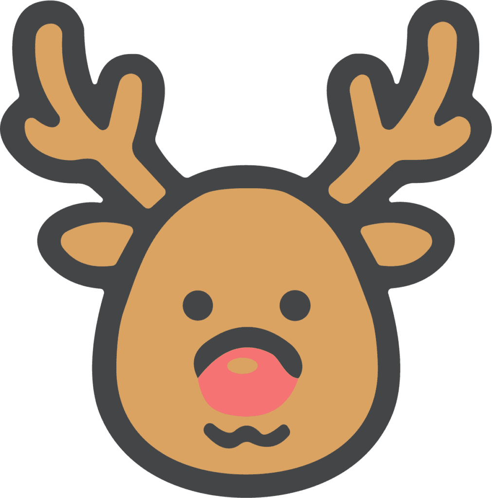 Reindeer Face SVG Rosy Nosed Vector