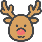 Reindeer Face SVG Rosy Nosed Vector