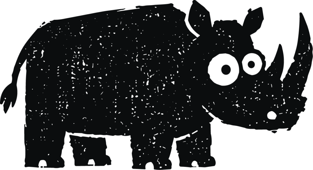 Rhinoceros SVG Textured Sketch Vector